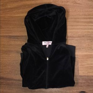Black velour zip up